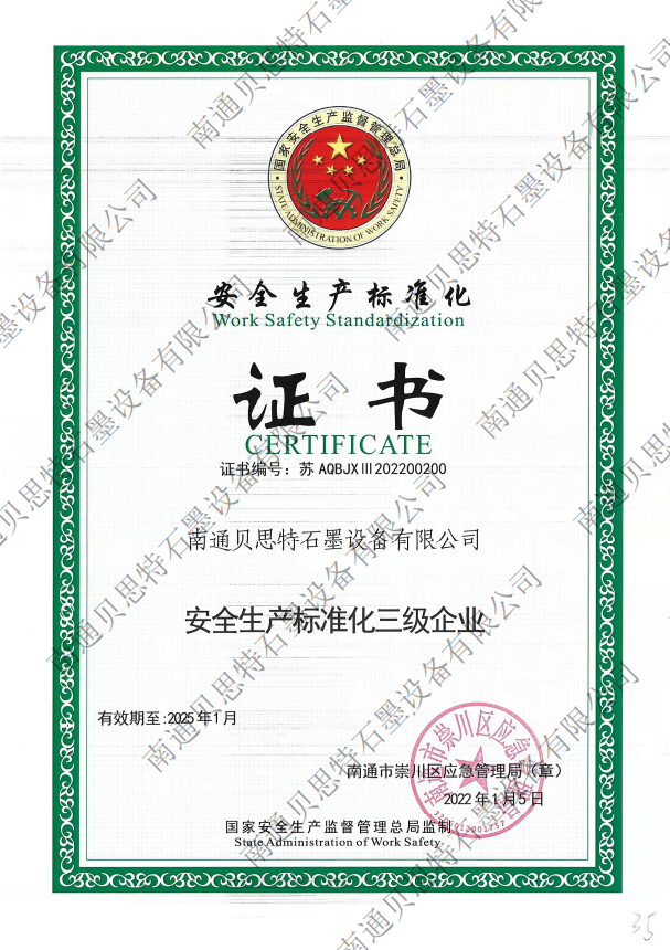 Safety Production Standardization Certificate