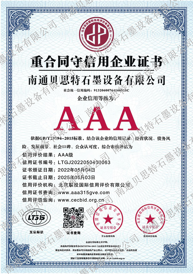 重合同守信用企业证书