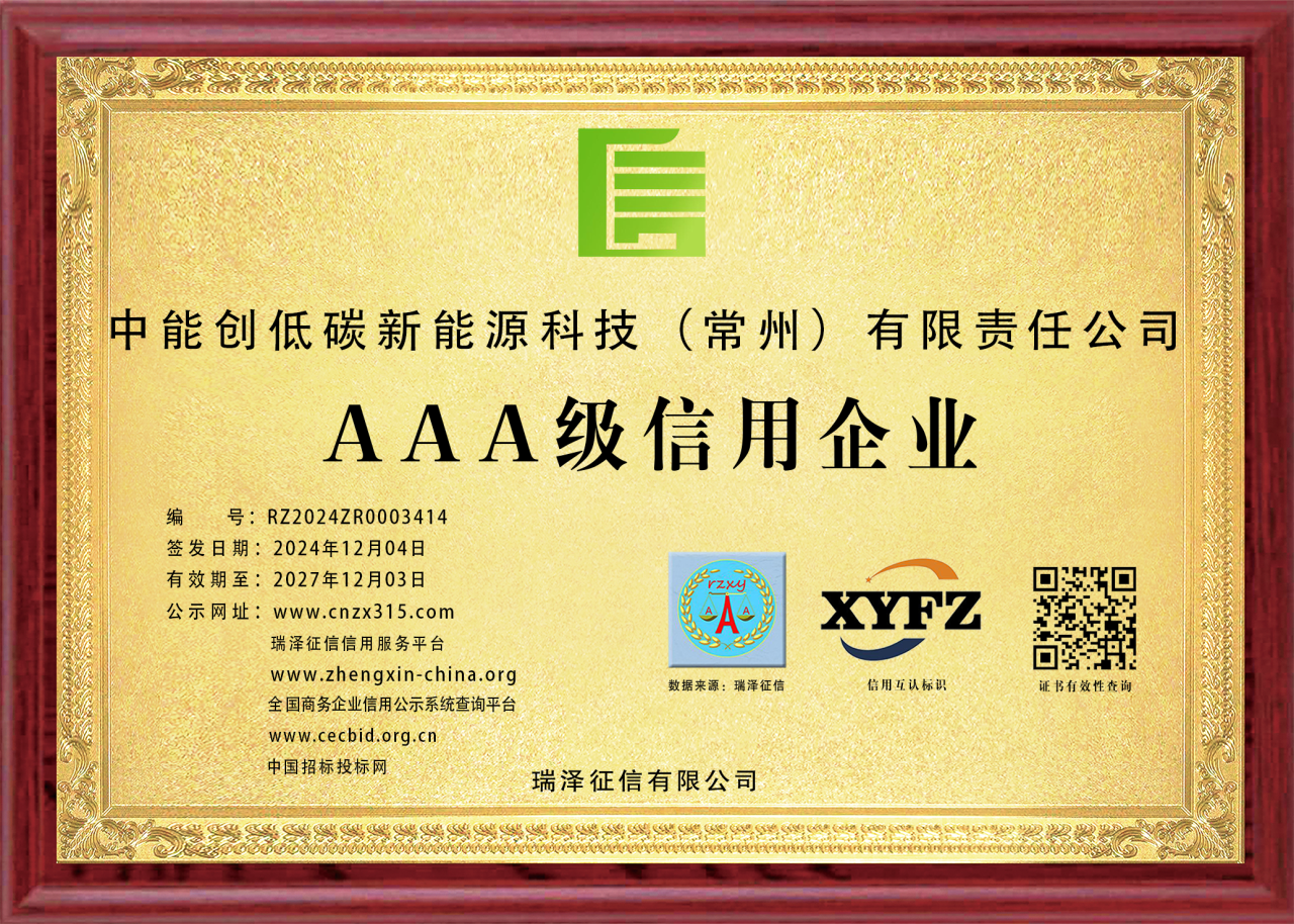 Good news! Zhongneng has achieved a 3A credit rating!