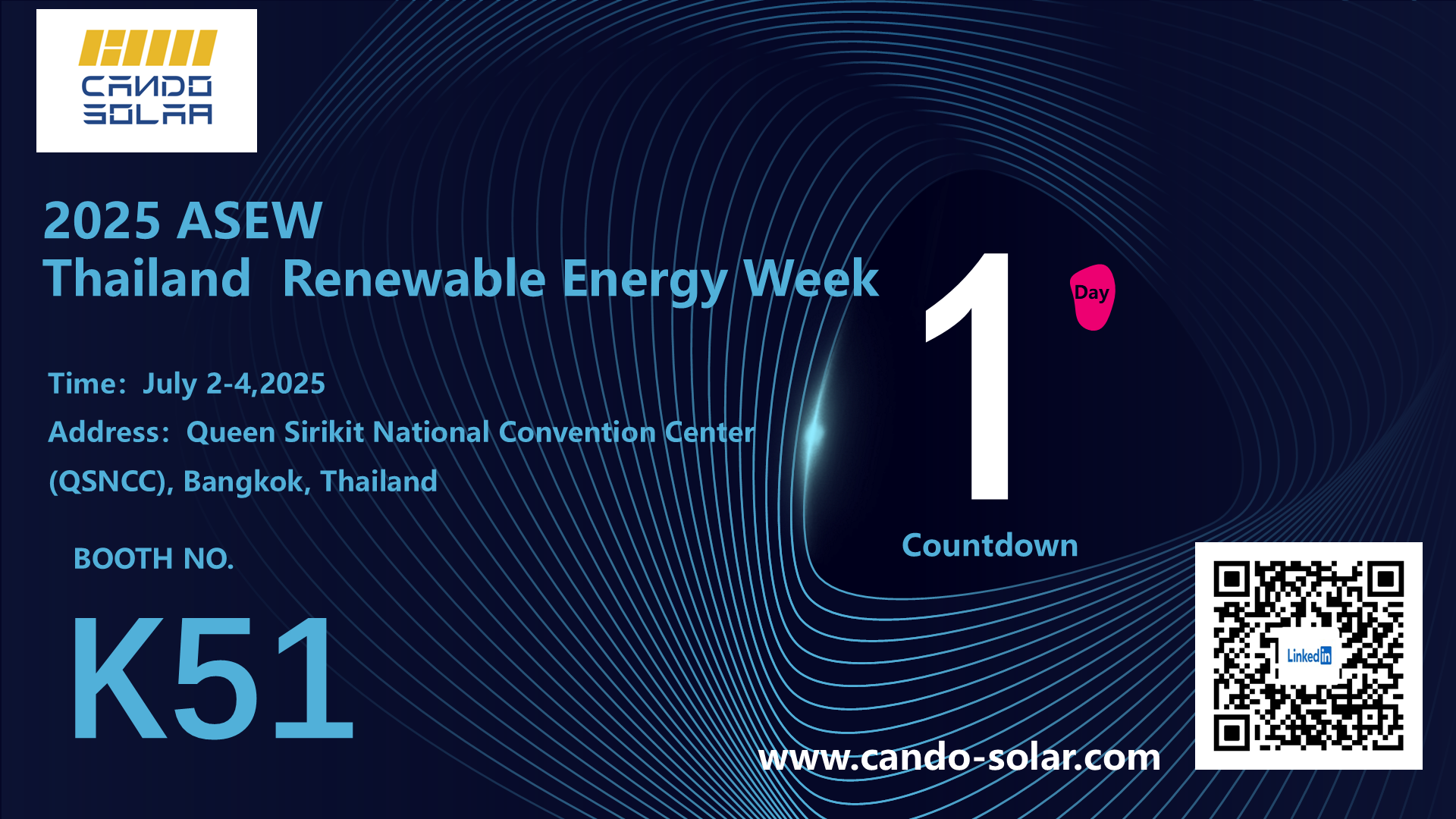 One day countdown to the Thailand exhibition!