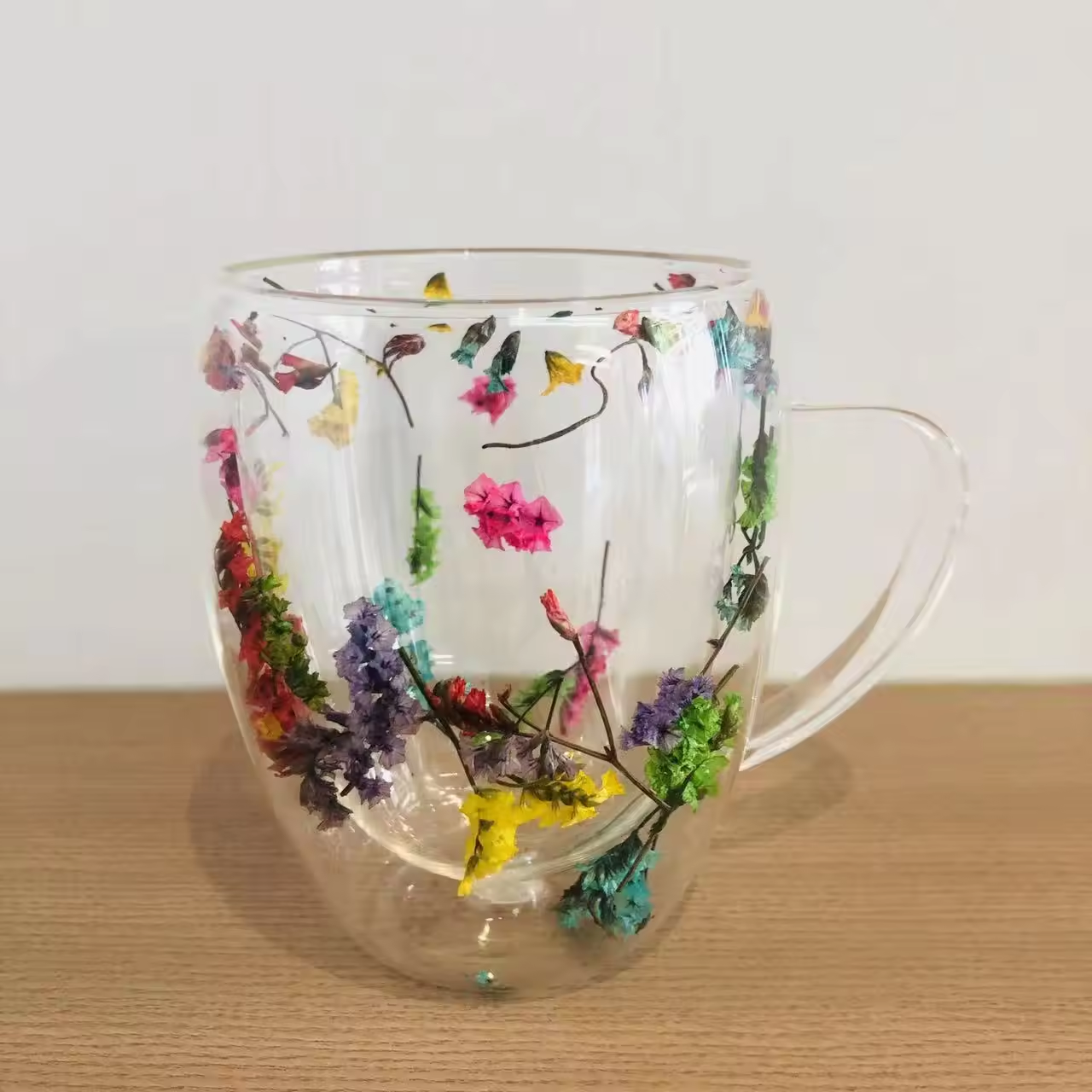 Double wall glass cups mugs with handle manufacturersChina