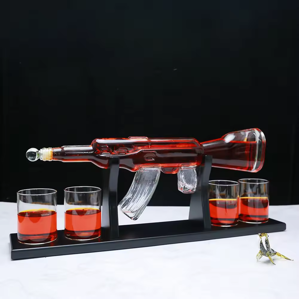 47 shot whiskey decanter
