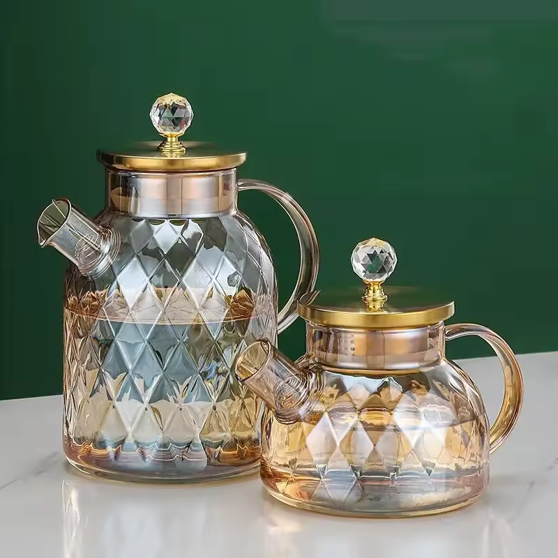 Transform Your Tea Experience with an Elegant Amber Glass Teapot With Lid