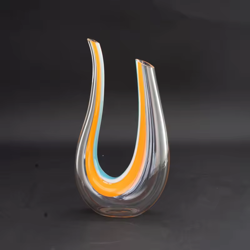 U Shape Crystal Wine Glass Decanter
