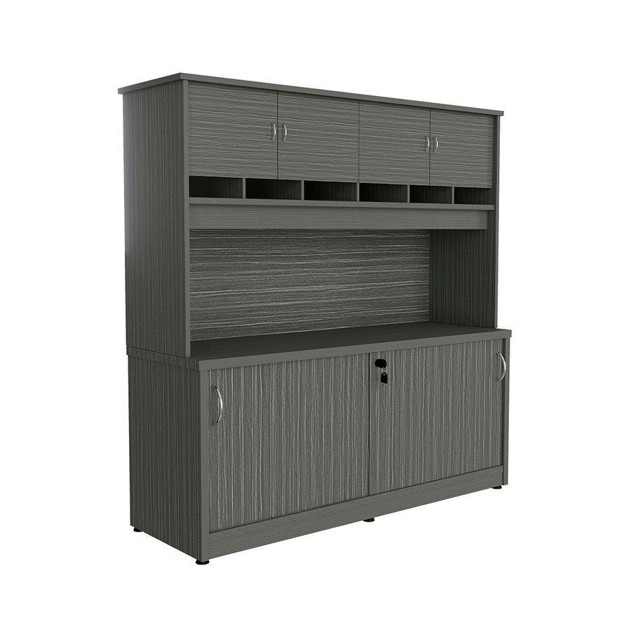 Credenza With Pigeon Hole Hutch
