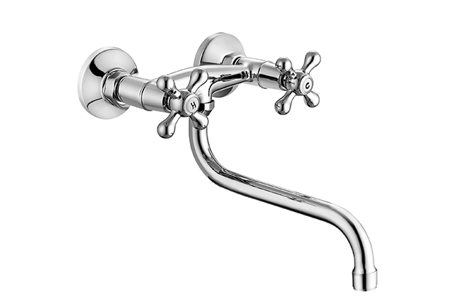 Double Lever Wall Mounted Kitchen Mixer