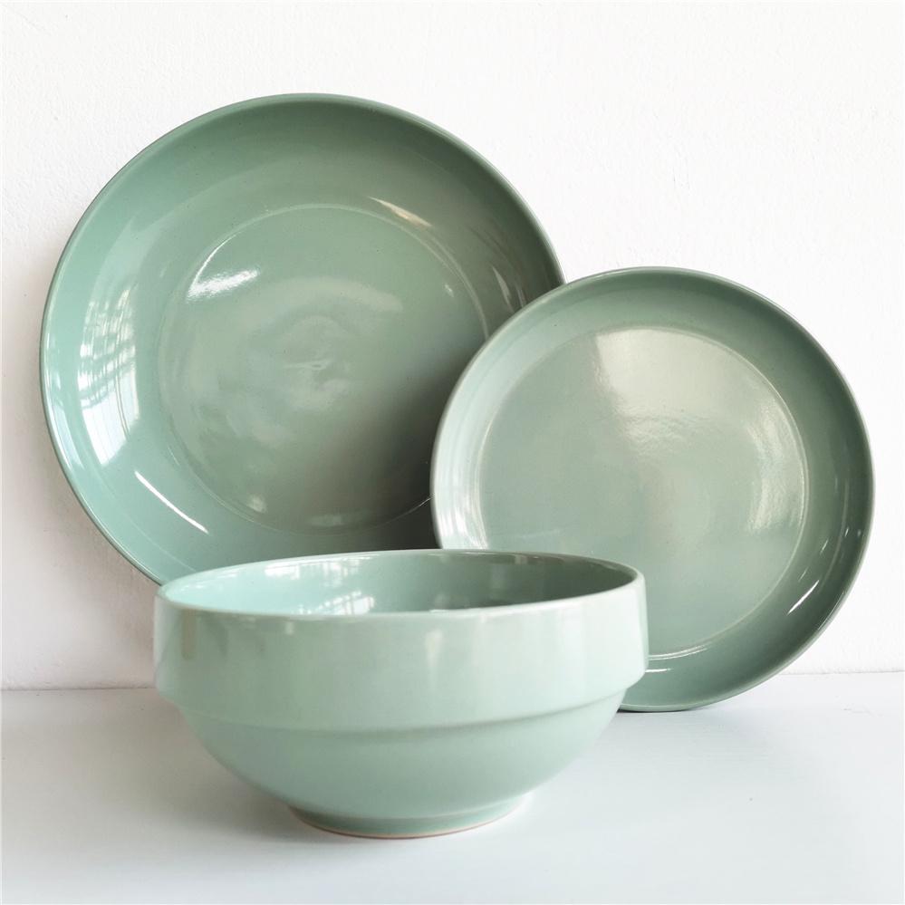 12pcs stoneware dinner set ceramic kitchenware wholesale
