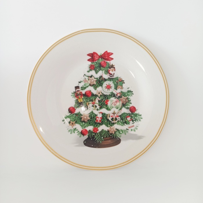 Wholesale Christmas Ceramic Plate Porcelain Dinnerware