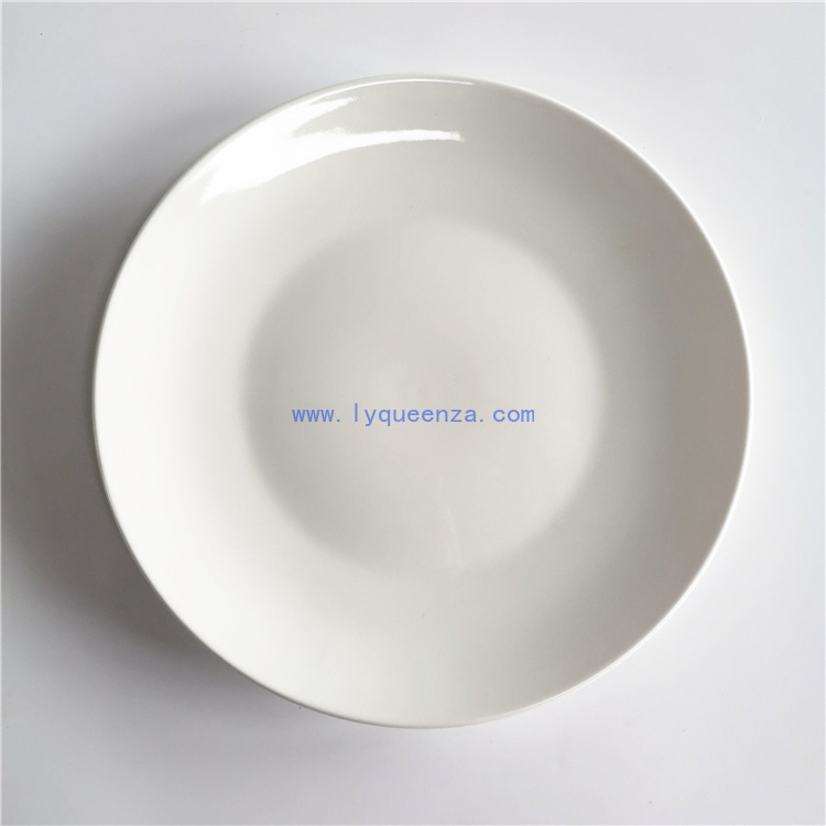 Wholesale 10.5 - Inch Pure White Porcelain Plate: Grandeur in Simplicity for Exceptional Dining