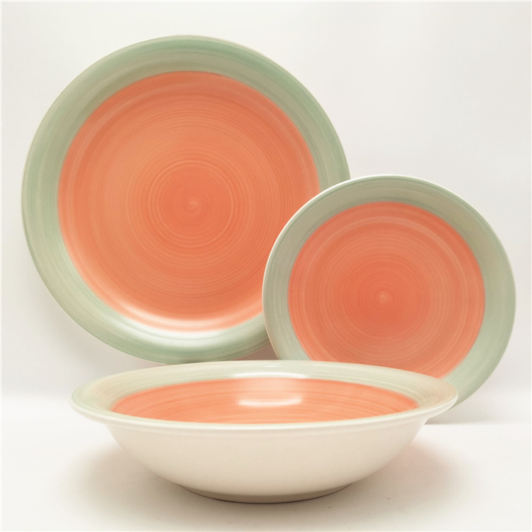 12pcs Hand Painting Stoneware Dinnerware Set for  4 Persons