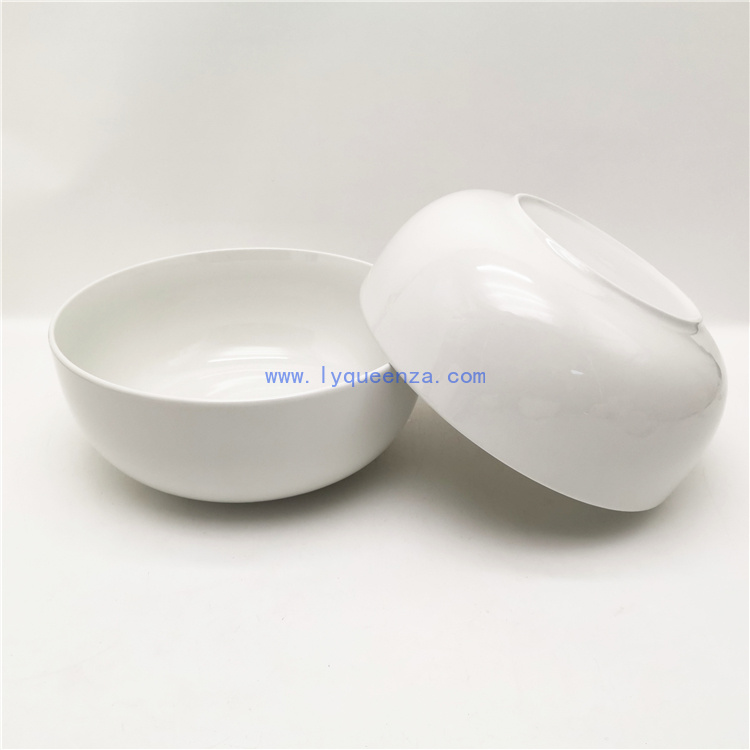9inch Fine Porcelain Big Bowl Pure White