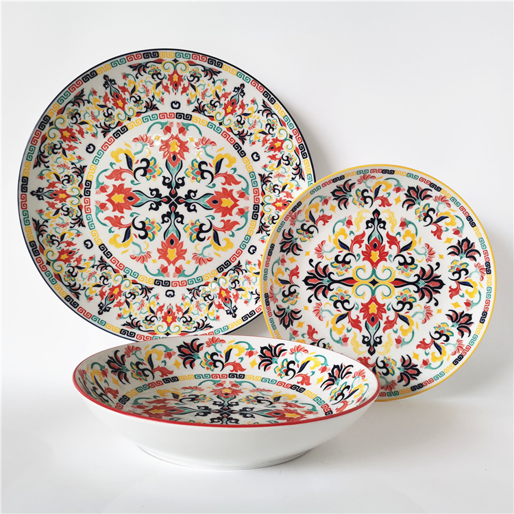 12/ 18PCS Custom Design Porcelain Dinnerware: Food - Safe, Versatile Use