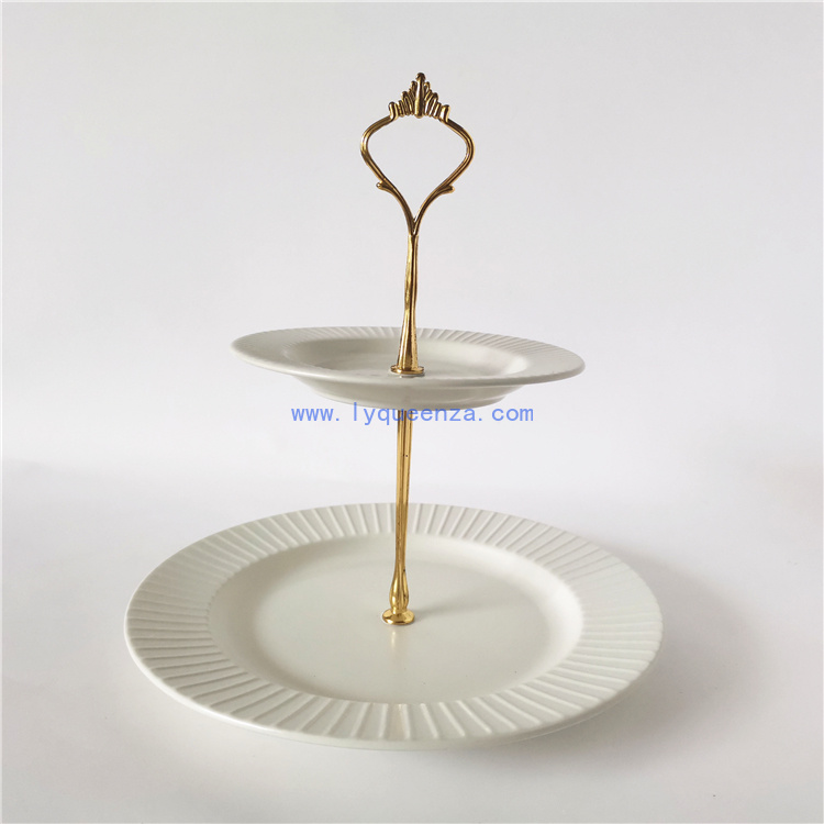 Wholesale Elegant Two - Tiered Ceramic Serving Stand: Elevate Your Table Setting