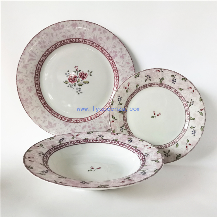 Wholesale 12/18 - Piece Vintage Floral Porcelain Dinner Set: Timeless Elegance