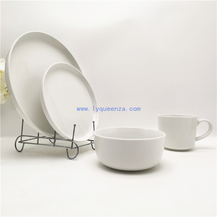 Wholesale Minimalist White Ceramic Tableware Set: Sleek & Versatile