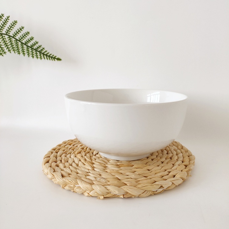 6inch/830ml pure white porcelain bowl