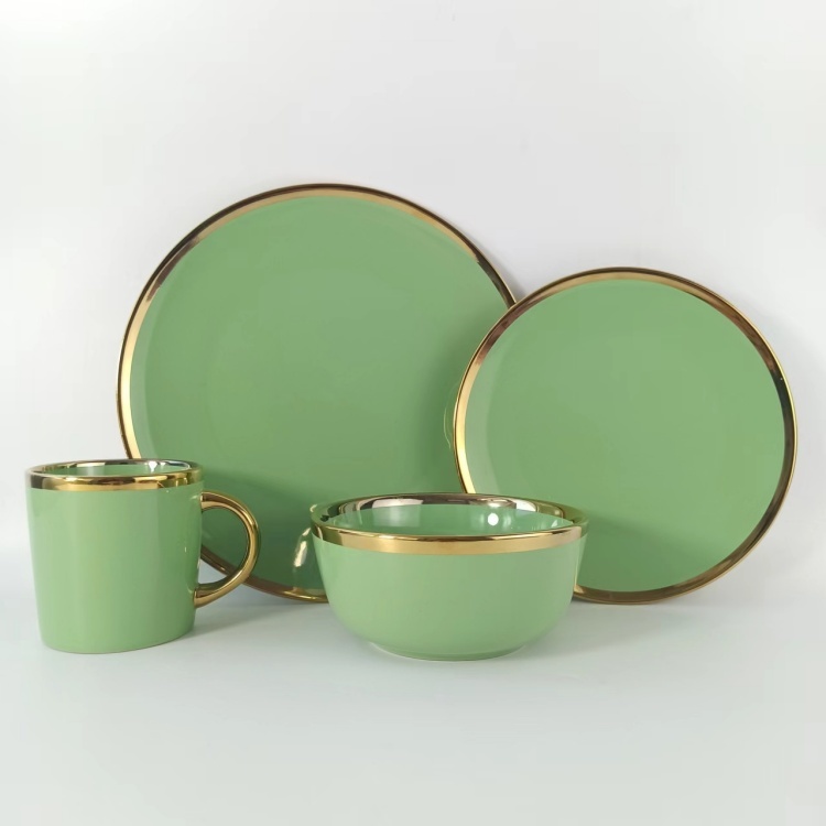 Stoneware Dinnerware Set  electroplate tableware set