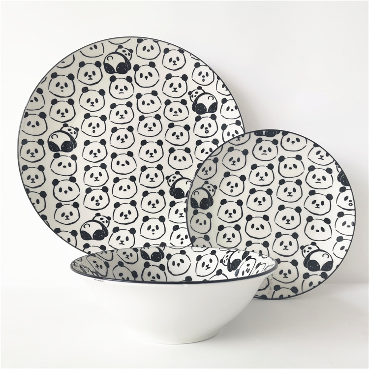Panda design porcelain material