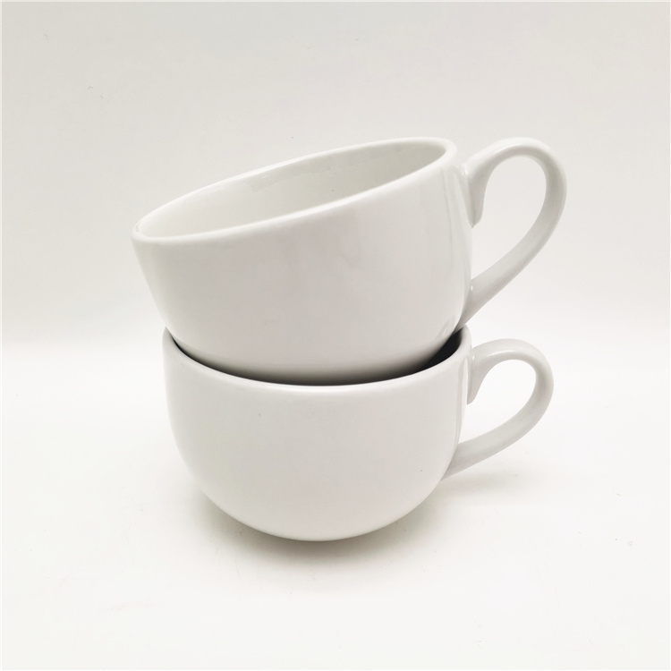 370ml new shape porcelain mugs pure white