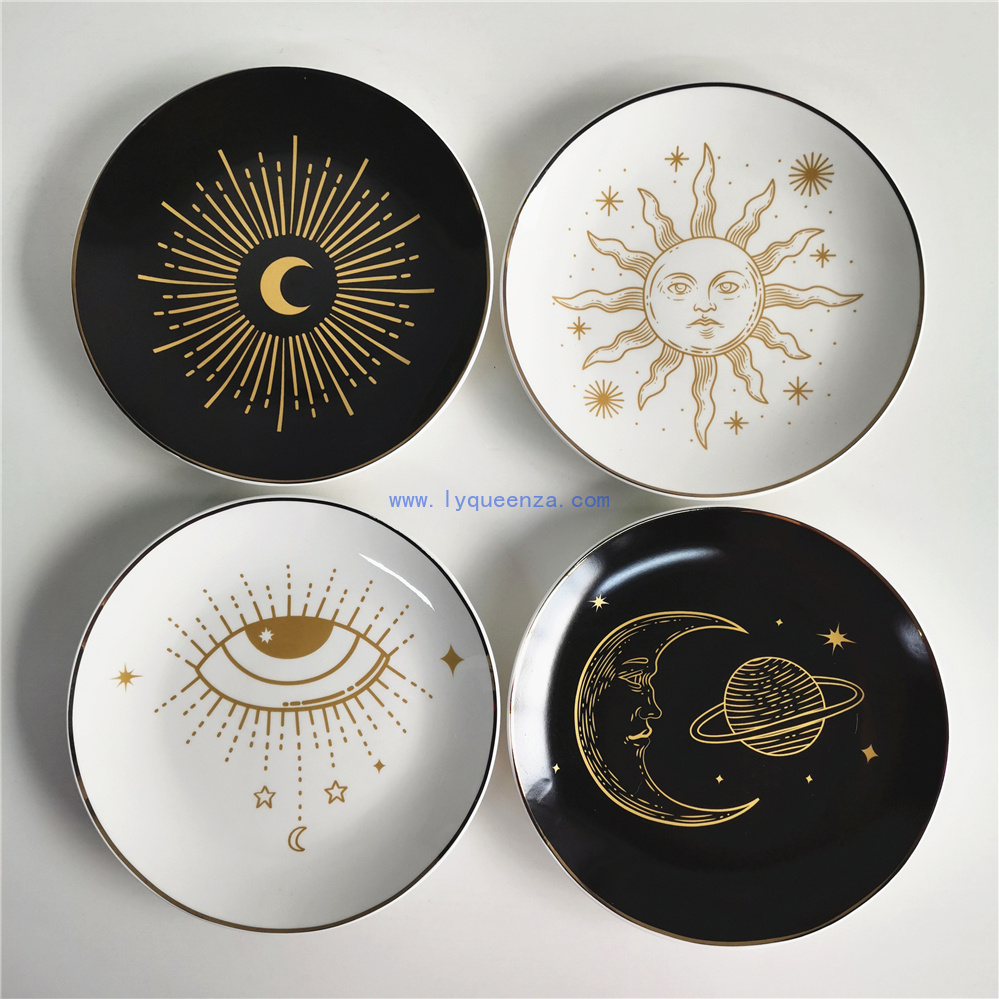 Wholesale Celestial - Themed Patterns 7.5inch Coupe Side Dessert Salad Plates from Queenza