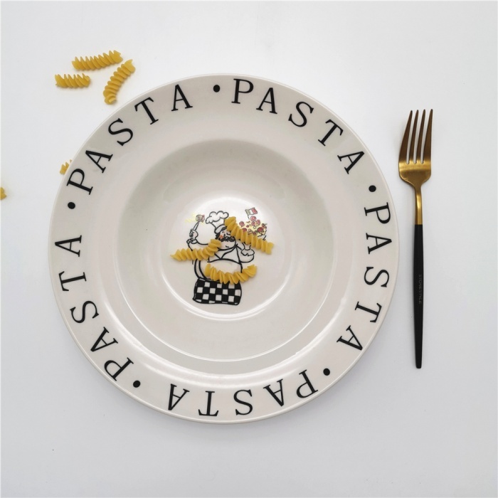 custom ceramic plates decal 10.5inch Pasta plate