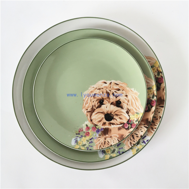 Wholesale Adorable Dog - Themed Coupe Porcelain Plates