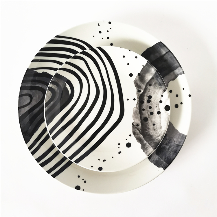wholesale porcelain dinner plates with custom design