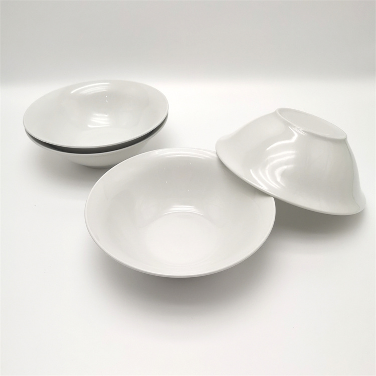 800ml/ 8inch Pure White Fine Porcelain Material Salad Bowl