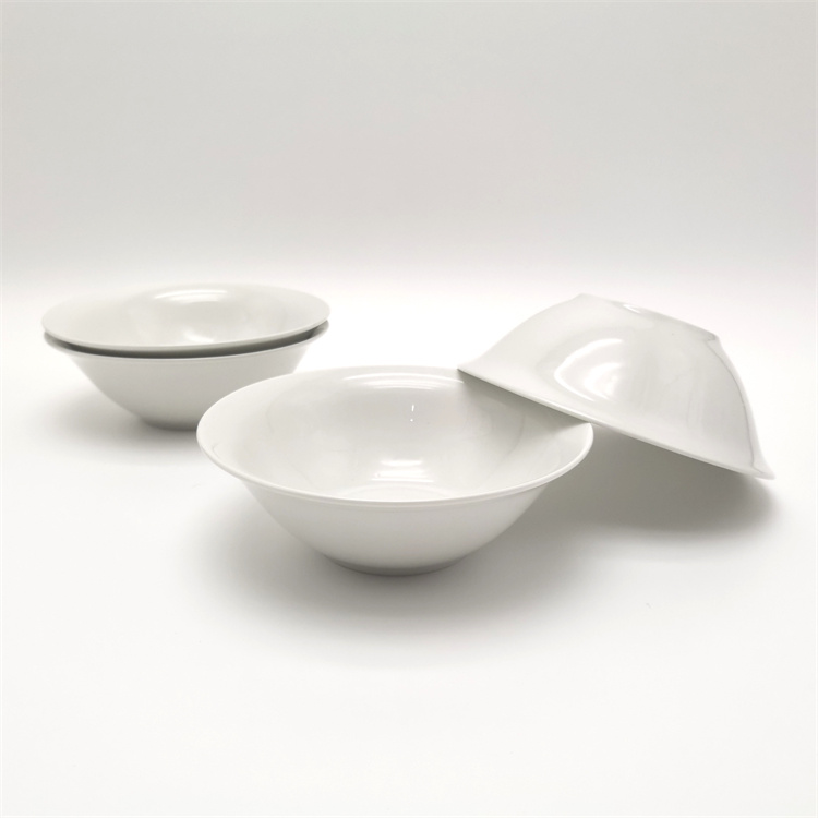 400ml Pure White Fine Porcelain Material  6inch Salad Bowl