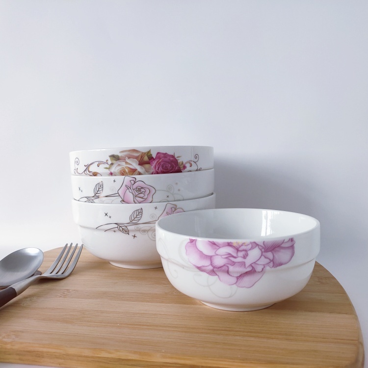 ceramic dinnerware custom LOGO and design edge bowl