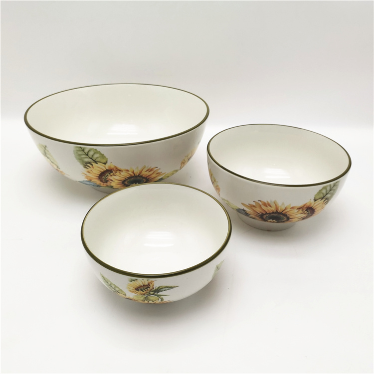 Sunflower design 4.5/5.5/8inch bowls with custom design