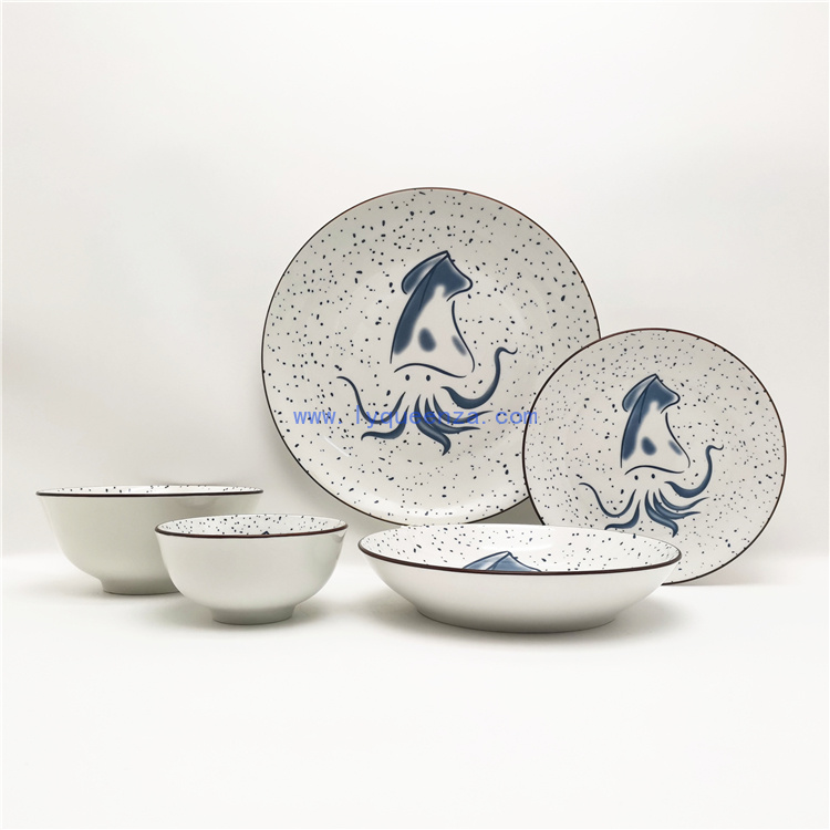 Wholesale Squid - Pattern Porcelain Dinnerware: Dive into Nautical Style