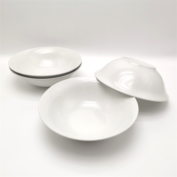 1350ml/ 9inch Pure White Fine Porcelain Material Salad Bowl