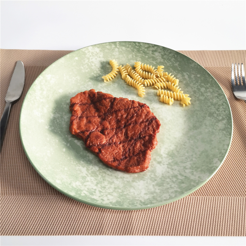 custome logo 10.5/7.5inch marble pattern porcelain dinner plate
