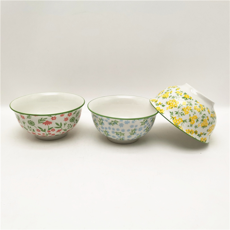Floral - Patterned 5 - Inch Ceramic Bowls: Bring a Touch of Nature to Your Table