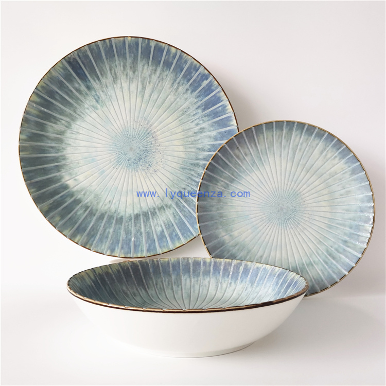 Wholesale Custom - Design Porcelain Dinnerware: Coastal Elegance for Your Table
