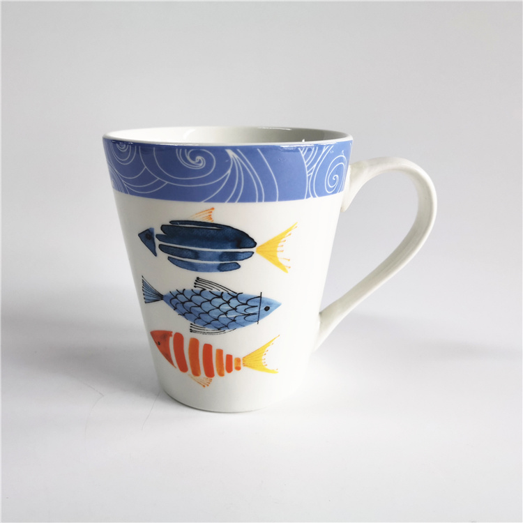 12oz ceramic coffee mugs wholesale suppliers with decal