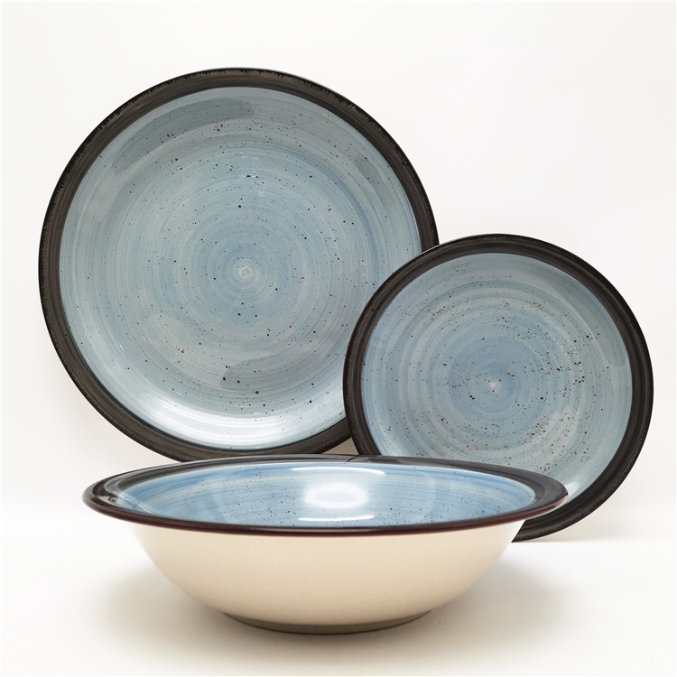 12pcs Hand Painting Stoneware Dinnerware Set for  4 Persons