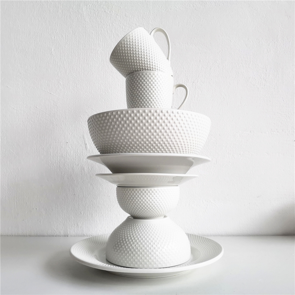 Embossed dinnerware