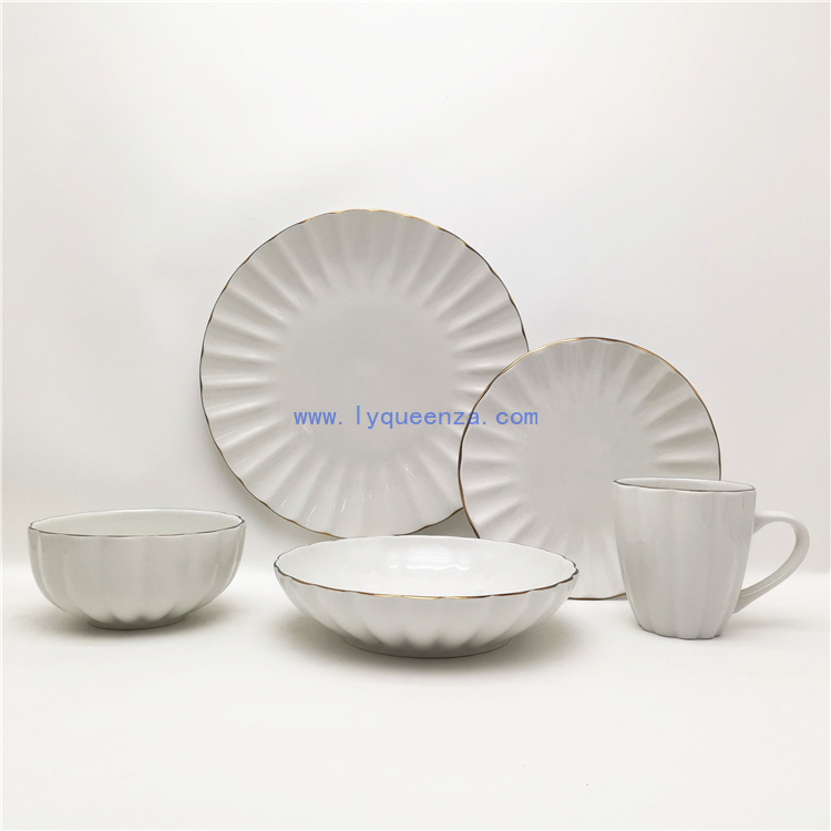 Wholesale Scalloped Edge Porcelain Dinnerware - Stylish & Durable Tableware