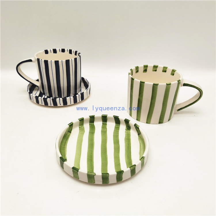 Wholesale Ceramic Hand - Painted Coffee Cup and Saucer: Artistry in Every Sip