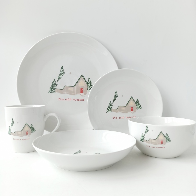 Customised Ceramic Plates Christmas Tree Ceramic Dinner Dishes Christmas Gifts