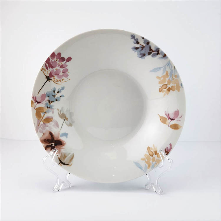 Round rim soup plate