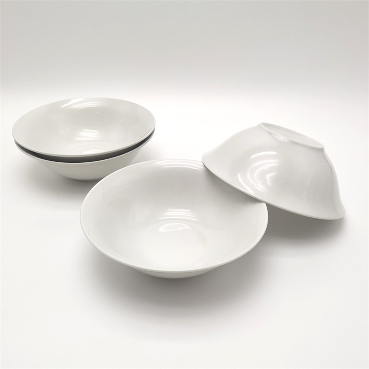 670ml/ 7inch Pure White Fine Porcelain Material Salad Bowl