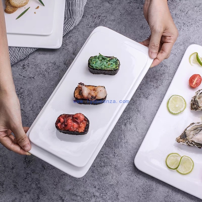 Elevate Presentation with Pure White Porcelain Platters