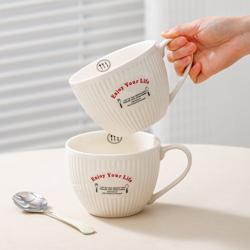 QZD-05  600ml big promo fine porcelain mugs