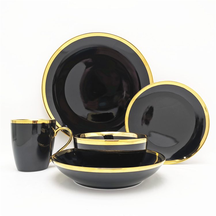 Luxury Modern Electroplated White Porcelain Tableware --Elegance Choice for Dining