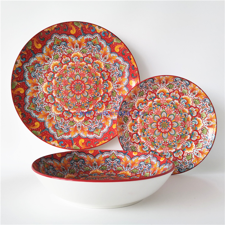 Wholesale Custom - Design Porcelain Dinnerware: Vibrant Art for Your Table