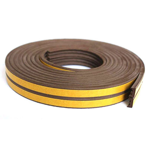 Self-adhesive door sealing strip