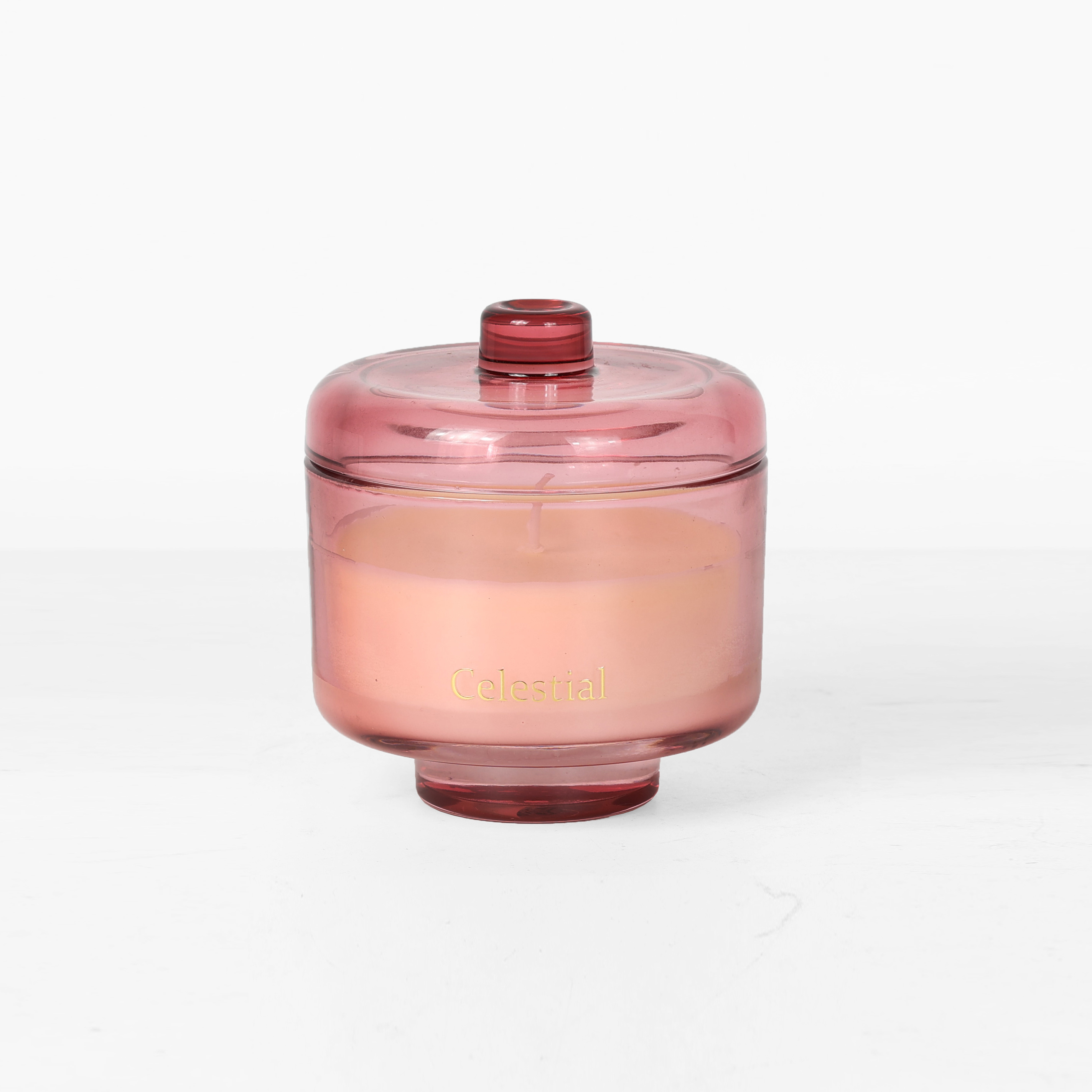 Pink - Rose - jar candle with a lid